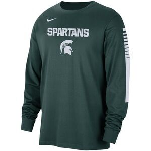 NWT Men's Nike Green Michigan State Spartans Slam Dunk Long Sleeve T-Shirt